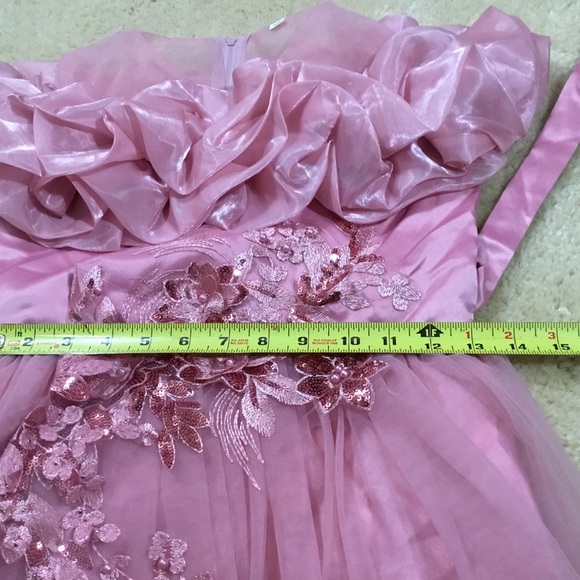 Elegant Pink Kids Dress - Picture 12 of 15